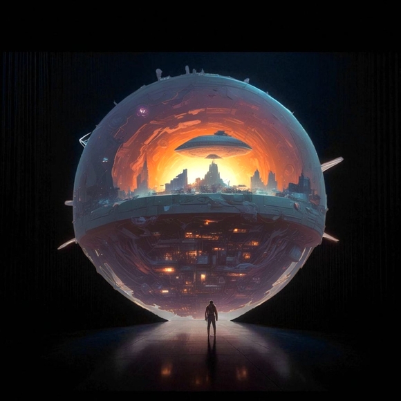 Futuristic Cityscape Art Print - Picture 1 of 1